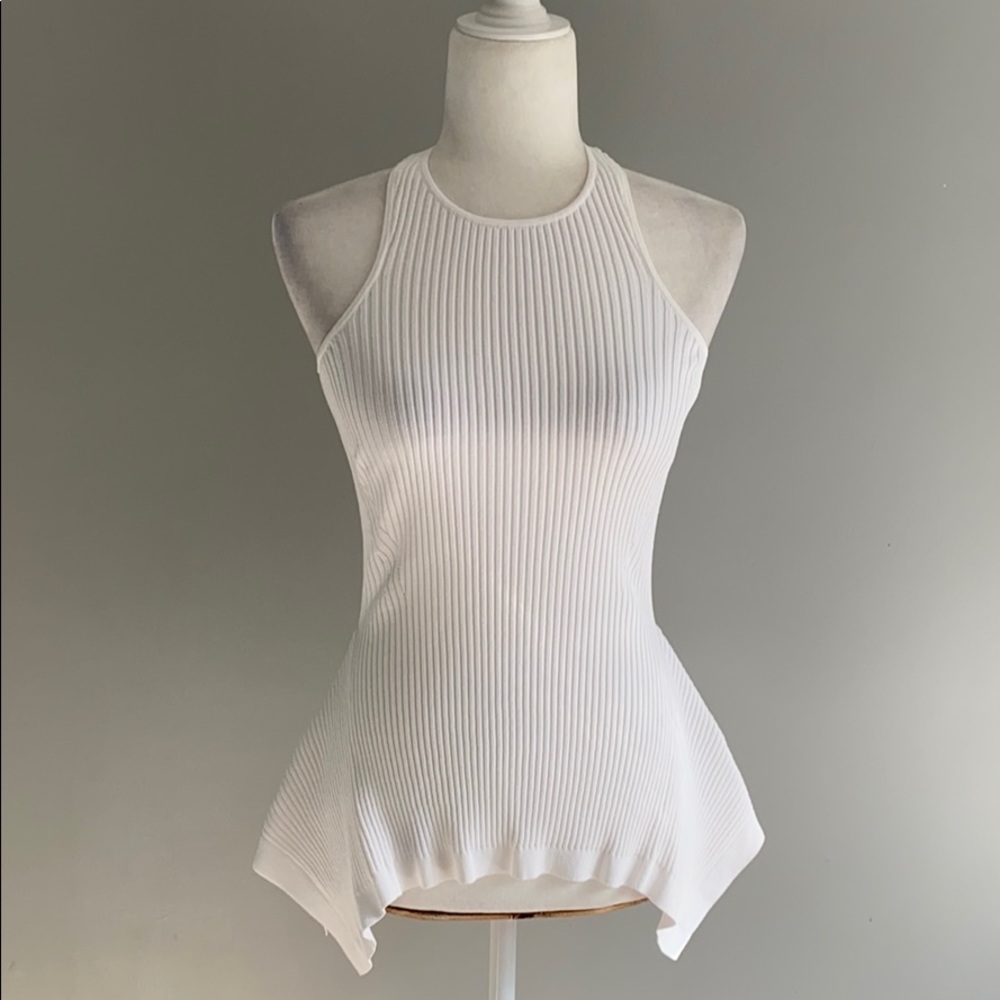Cinq a Sept Ellen Sleeveless Rib Crepe Knit Peplum Top NWT $225 - Picture 8 of 16